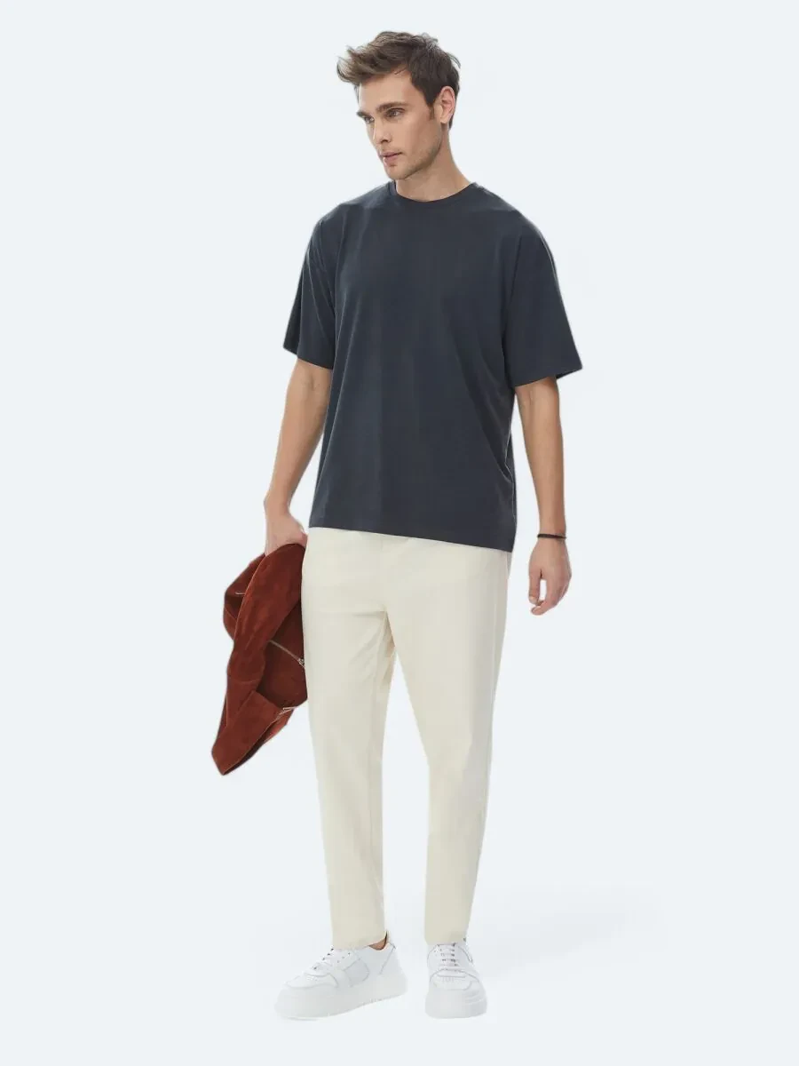 Hard Coal Plain Crew Neck T-Shirt - 6