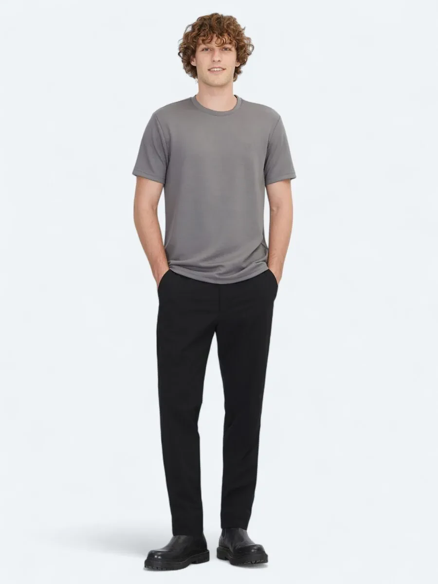 Hard Coal Plain Crew Neck T-Shirt - 2