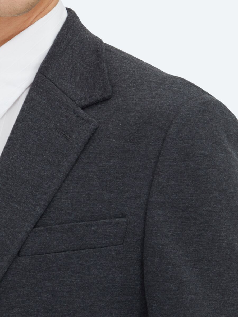 Hard Coal Plain Modern Fit Cotton Blended Suit - 4