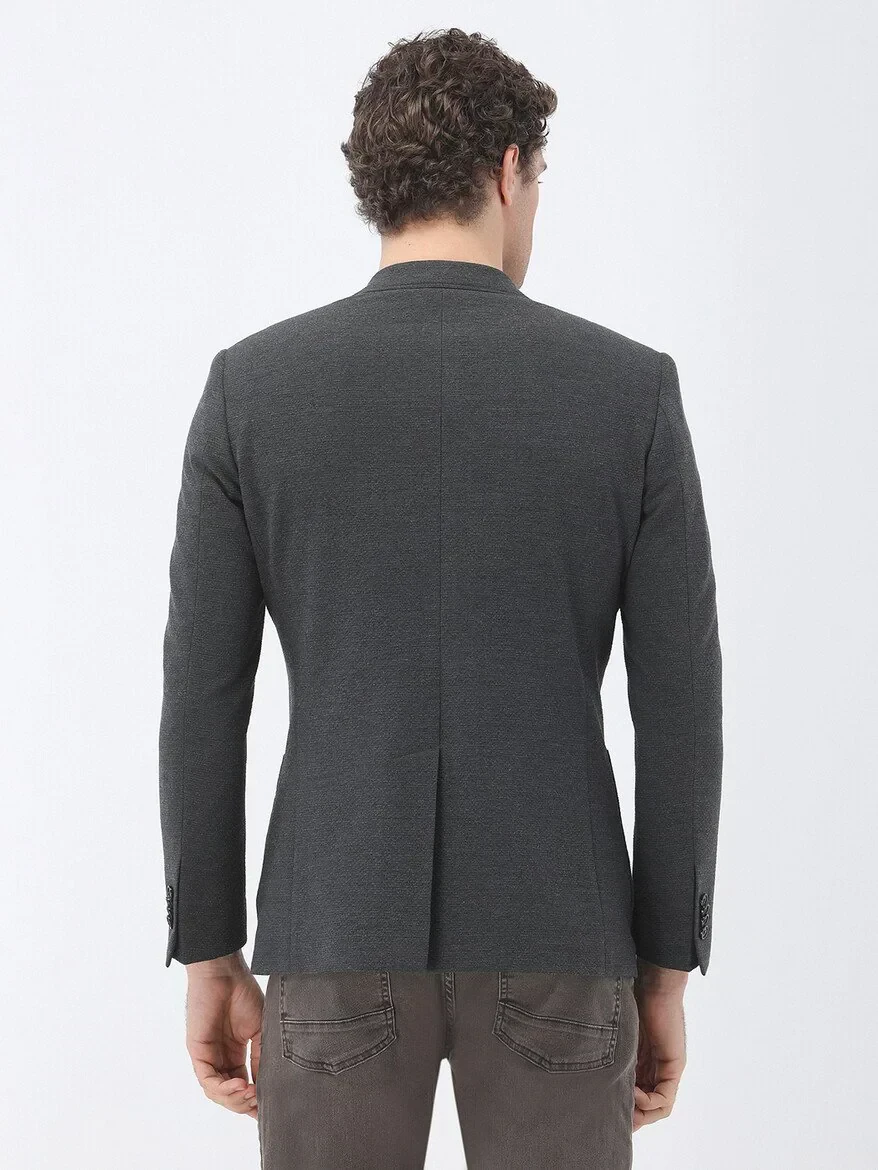 Hard Coal Plain Modern Fit Jacket - 5
