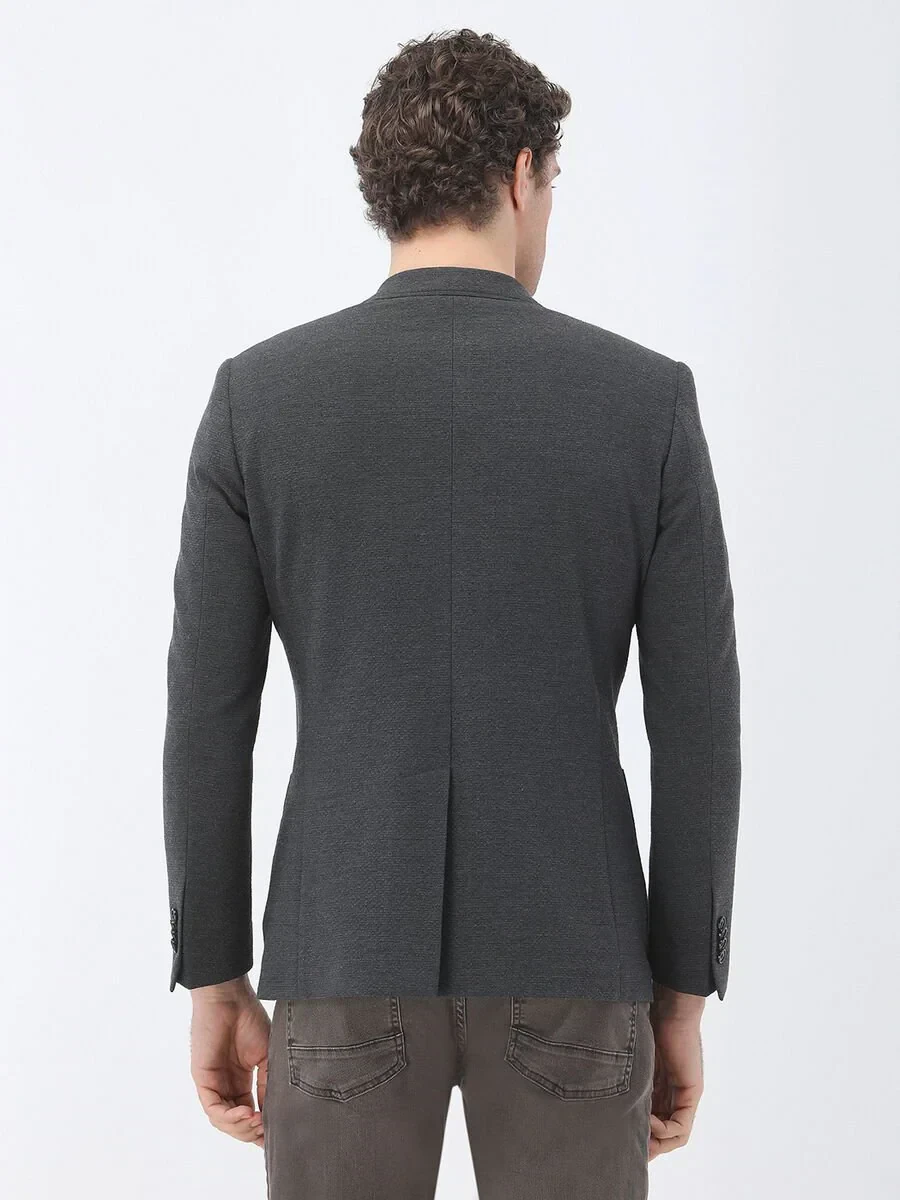 Hard Coal Plain Modern Fit Jacket - 5