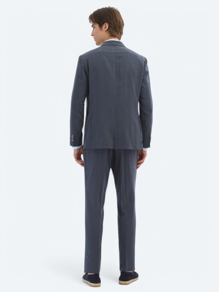 Hard Coal Plain Modern Fit Suit - 7