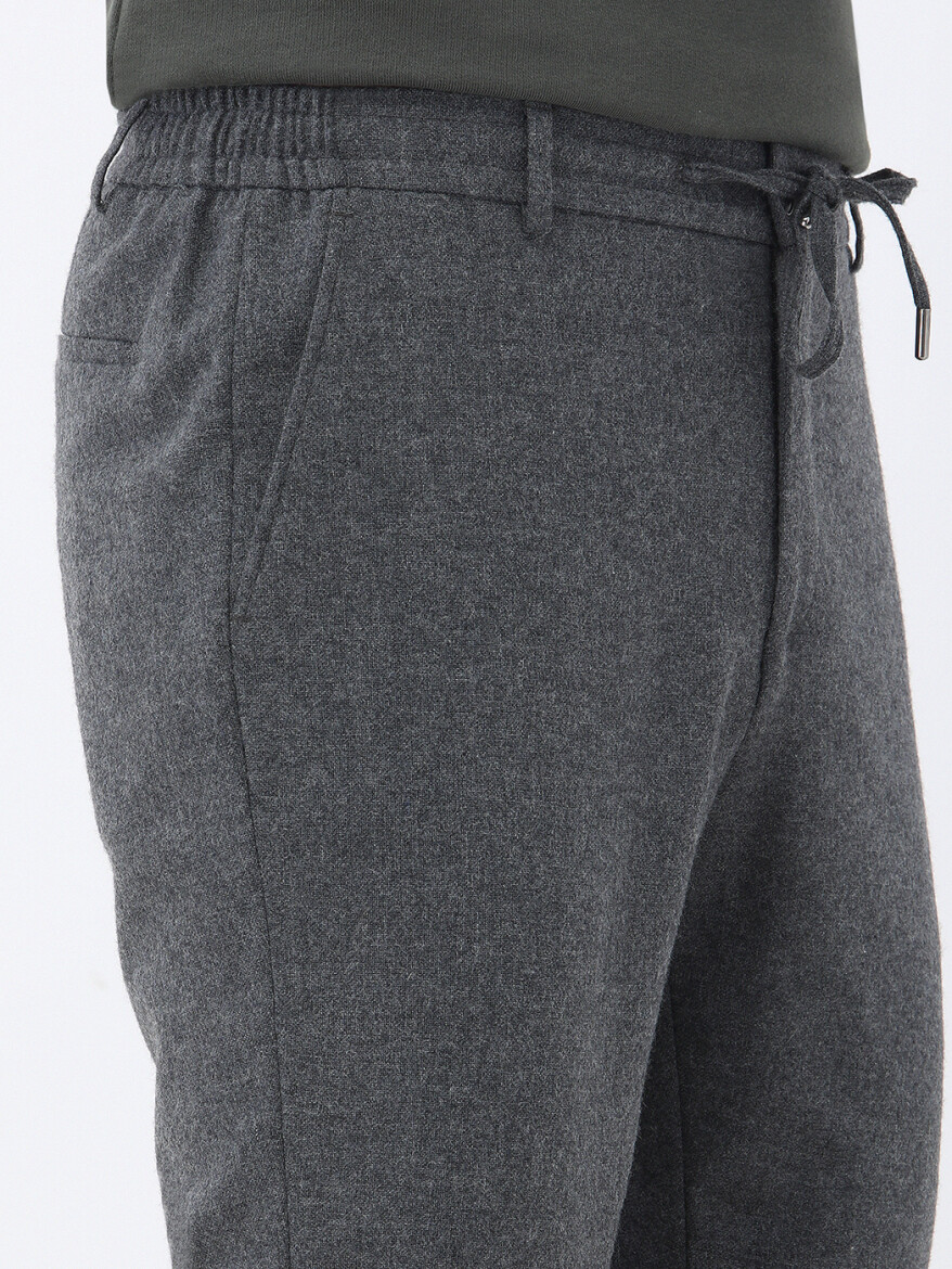 Hard Coal Plain Modern Fit Wool Blended Suit - 10