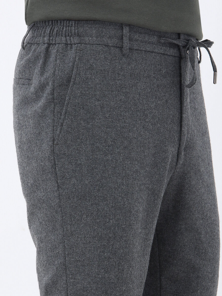 Hard Coal Plain Modern Fit Wool Blended Suit - 10