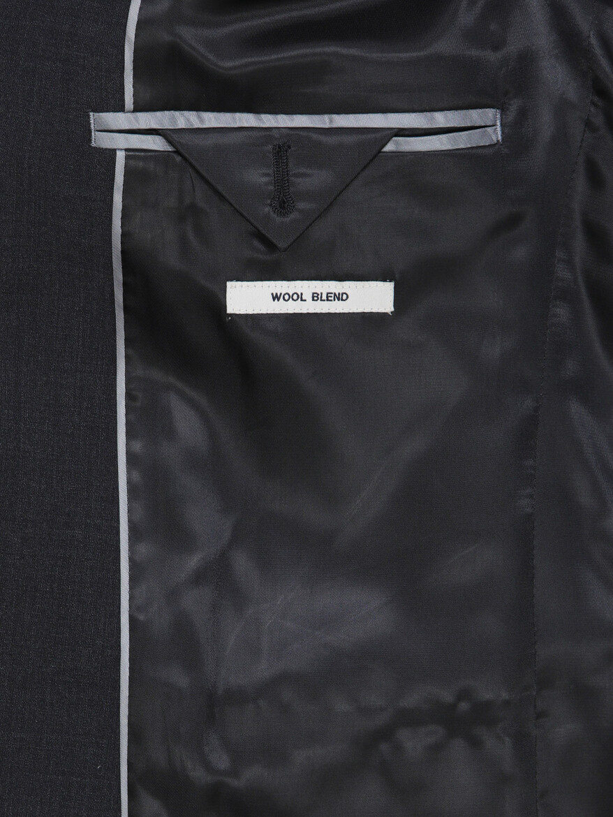 Hard Coal Plain Wool Blended Suit - 7