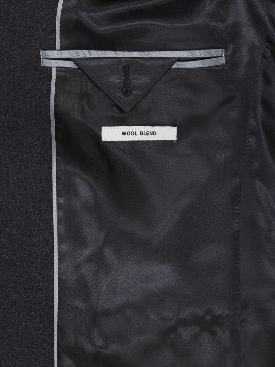Hard Coal Plain Wool Blended Suit - 7