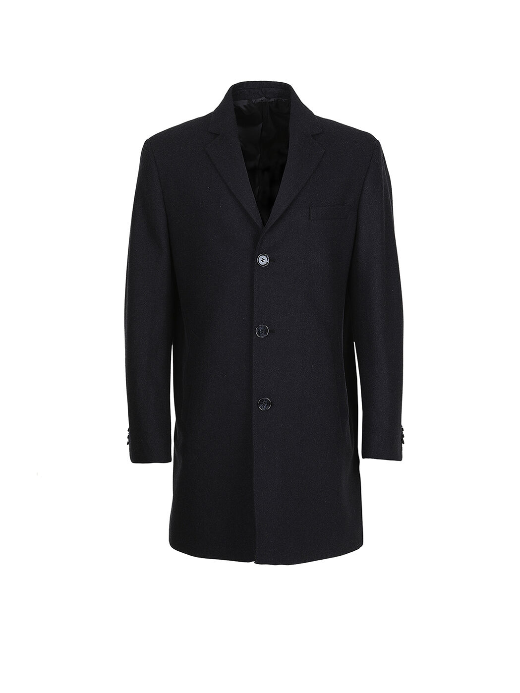 Hard Coal Regular Fit Butterfly Collar Classical Weaving Overcoat - 6