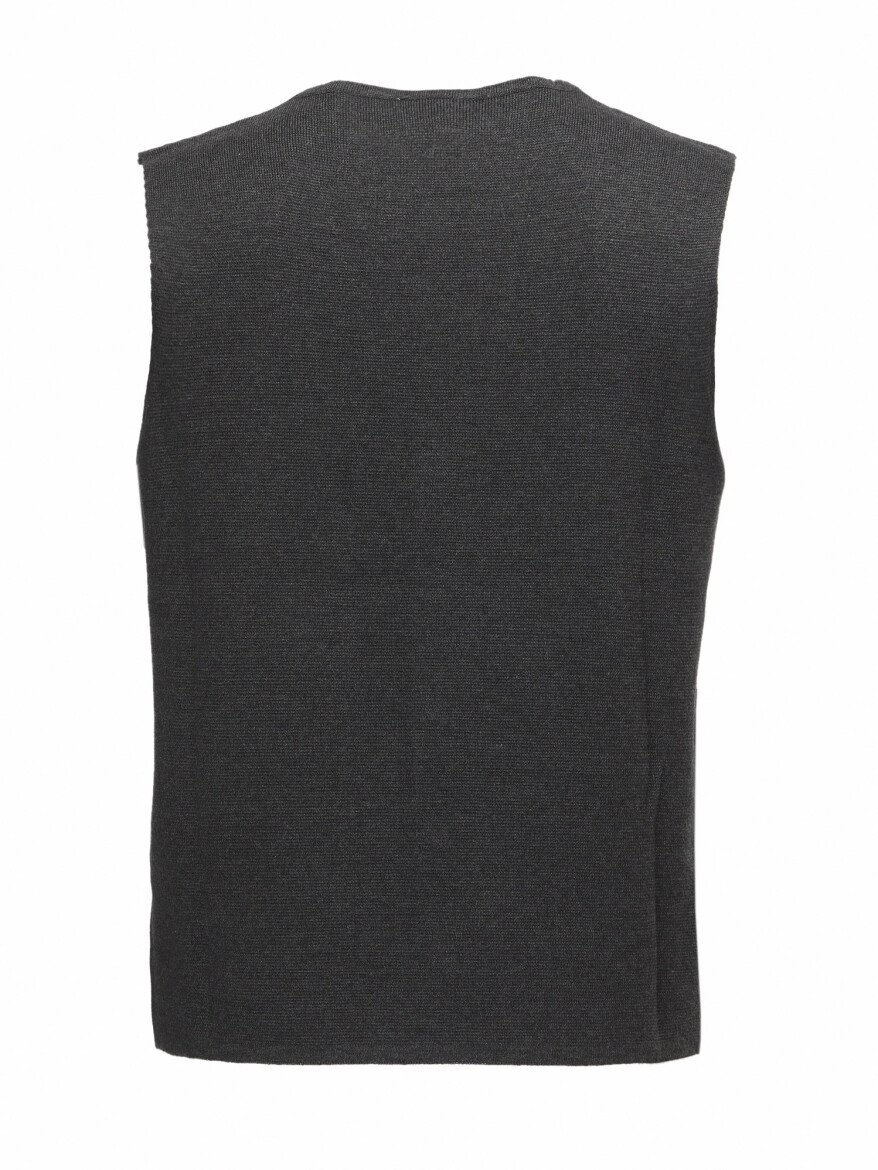 Hard Coal Regular Fit Casual Knitting Knit Vest - 7