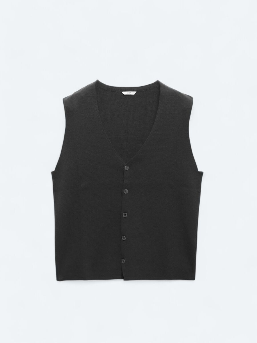 Hard Coal Regular Fit Casual Knitting Knit Vest - 7