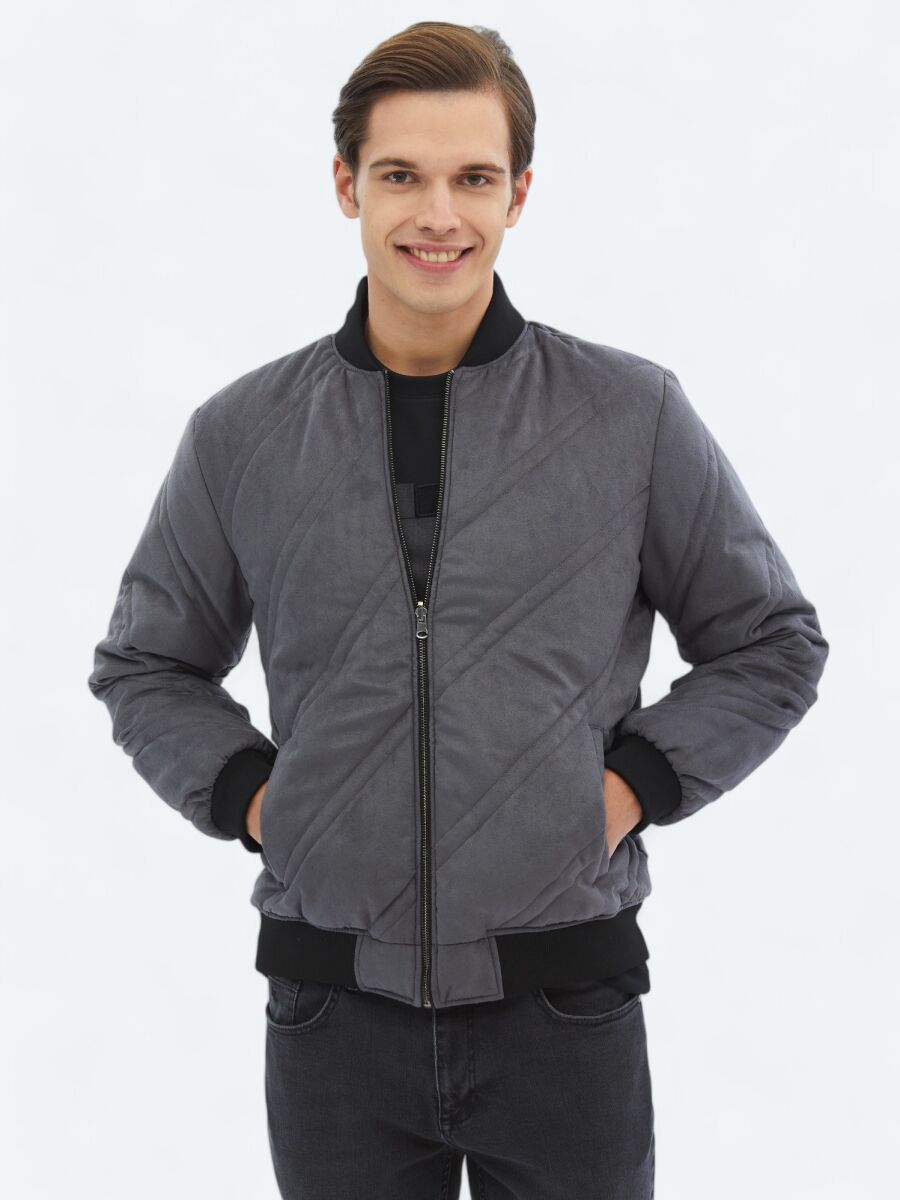 Hard Coal Regular Fit Turtleneck Casual Weaving Coat - 1