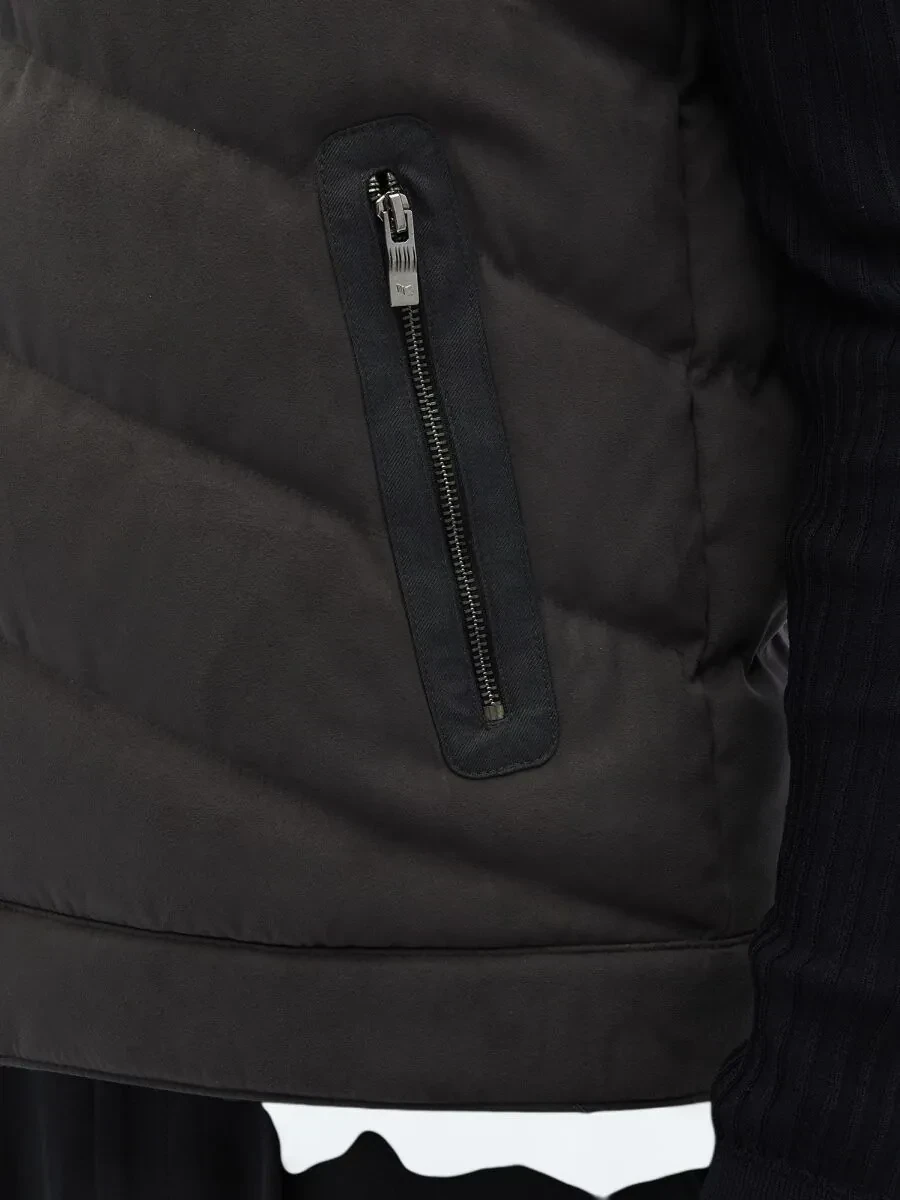 Hard Coal Regular Fit Turtleneck Casual Weaving Puffer Vest - 5