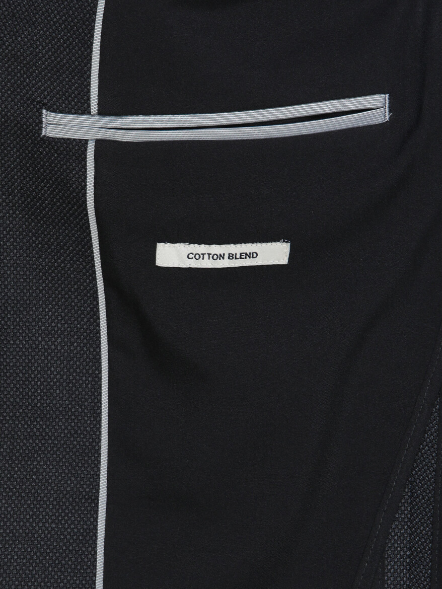 Hard Coal Ribbed 100% Wool Jacket - 4