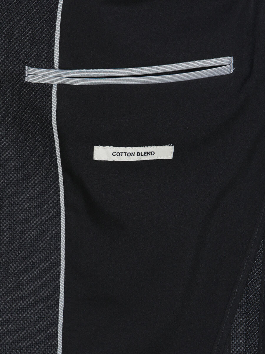 Hard Coal Ribbed 100% Wool Jacket - 4