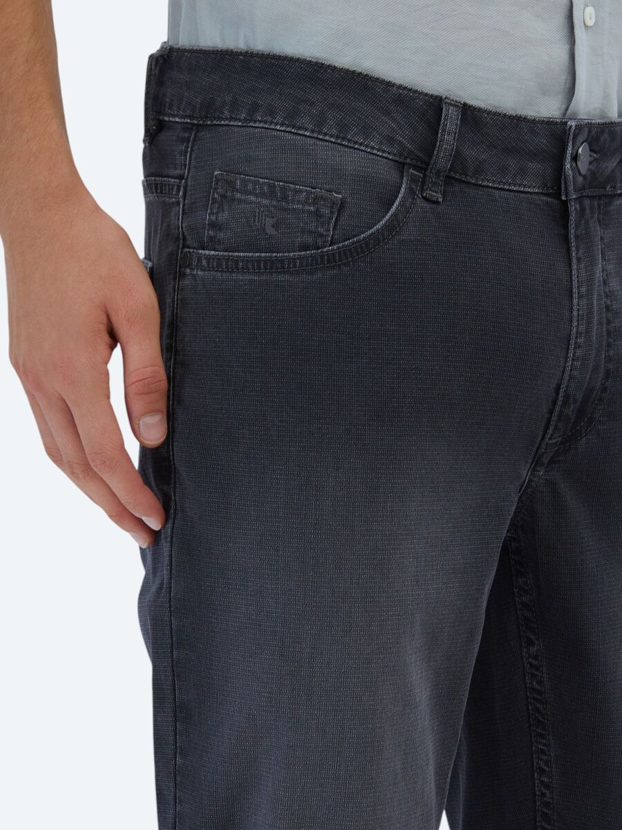 Hard Coal Slim Fit Denim Cotton Blended Trousers - 3