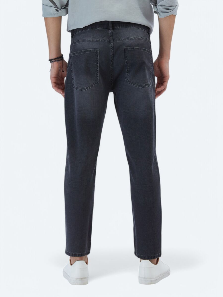 Hard Coal Slim Fit Denim Cotton Blended Trousers - 4