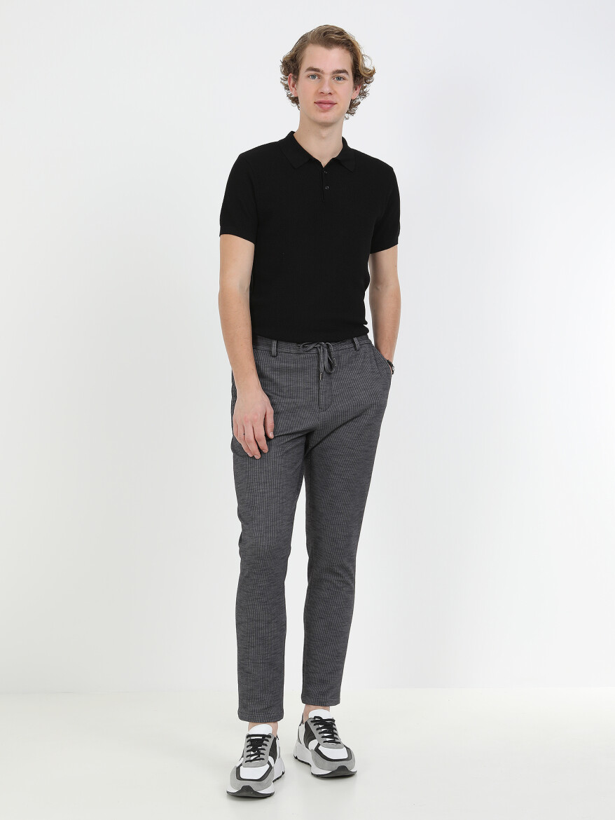 Hard Coal Striped Modern Fit Cotton Blended Suit - 2