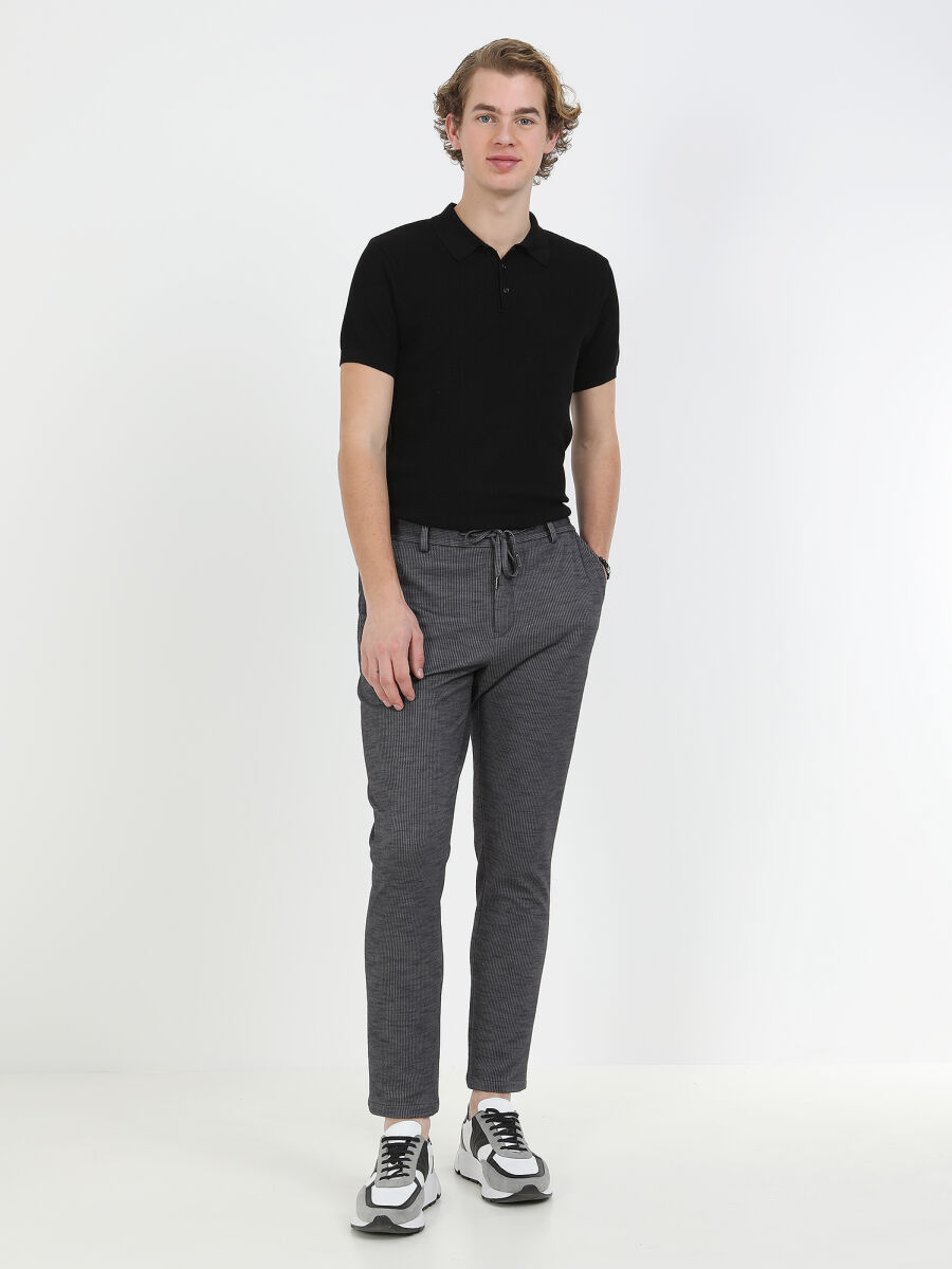 Hard Coal Striped Modern Fit Cotton Blended Suit - 2