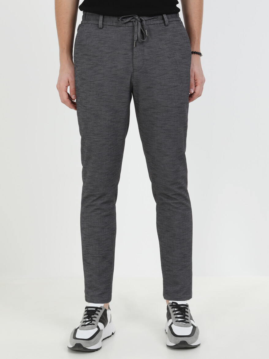 Hard Coal Striped Modern Fit Cotton Blended Suit - 3