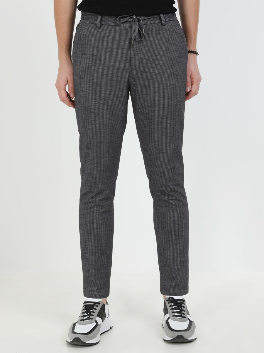 Hard Coal Striped Modern Fit Cotton Blended Suit - 3