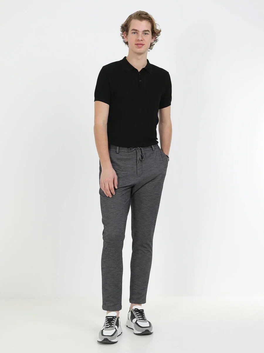 Hard Coal Striped Modern Fit Cotton Blended Suit - 3