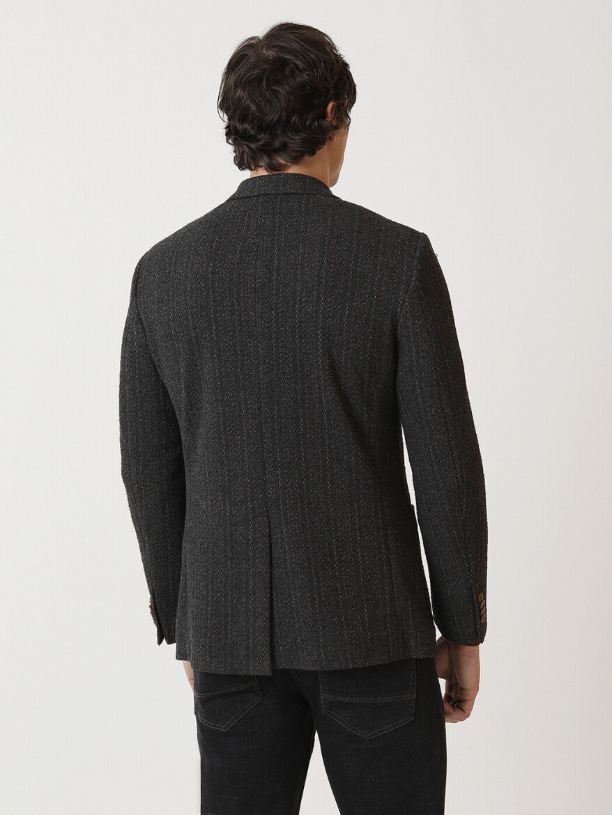 Hard Coal Striped Modern Fit Jacket - 5