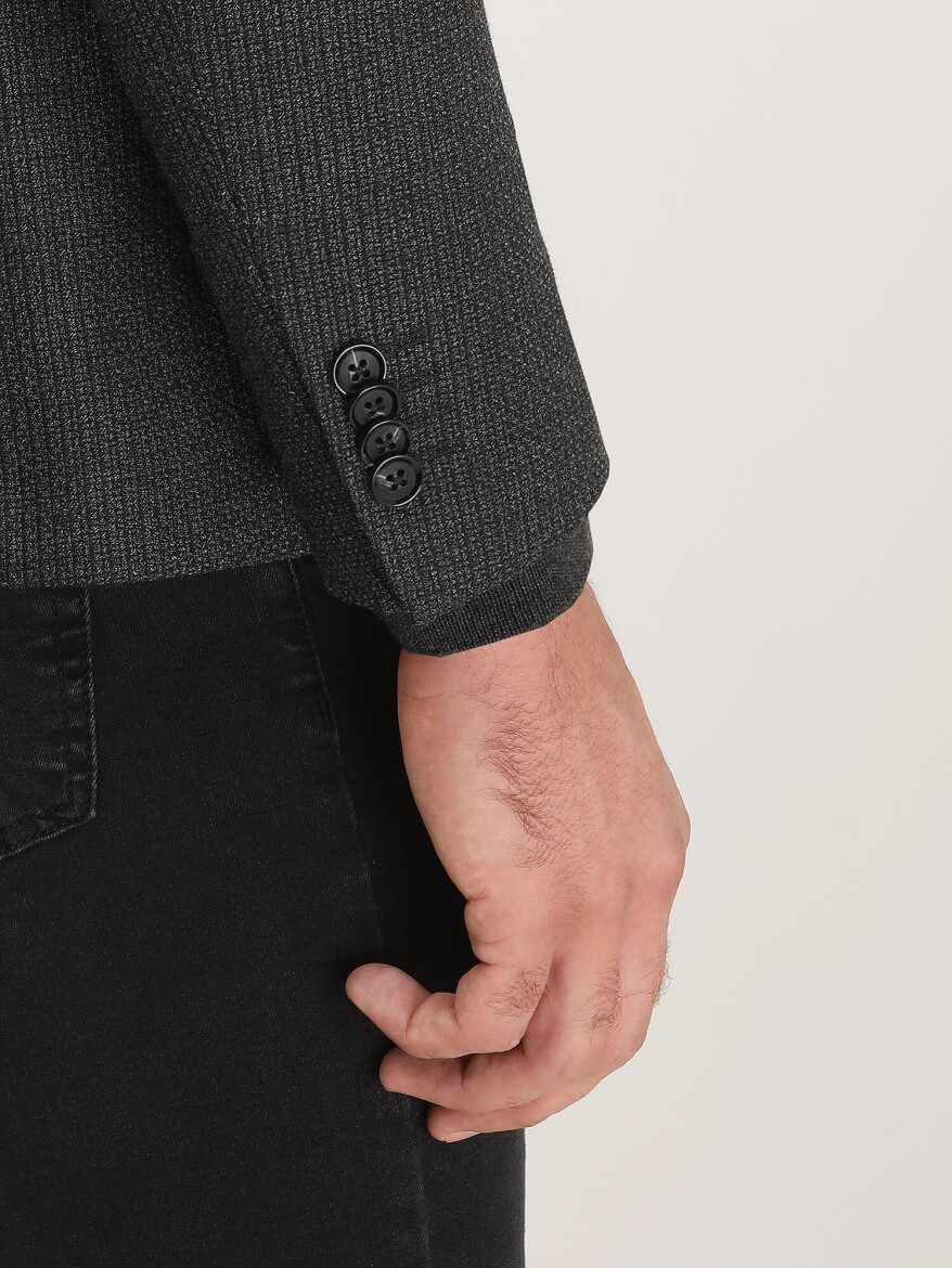 Hard Coal Striped Modern Fit Jacket - 6