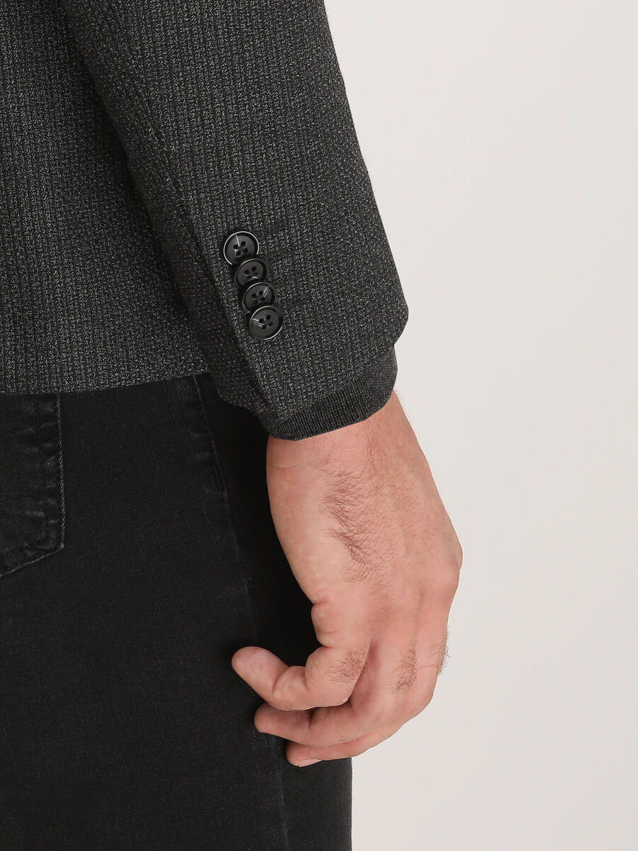 Hard Coal Striped Modern Fit Jacket - 6