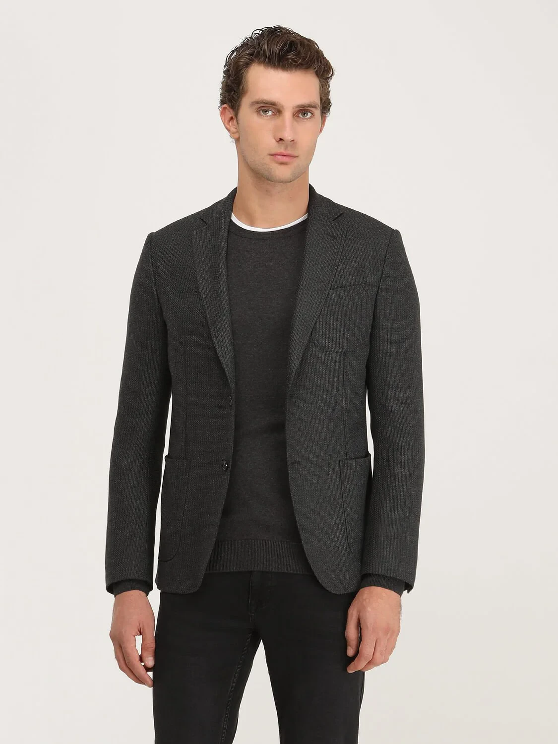 Hard Coal Striped Modern Fit Jacket - 3