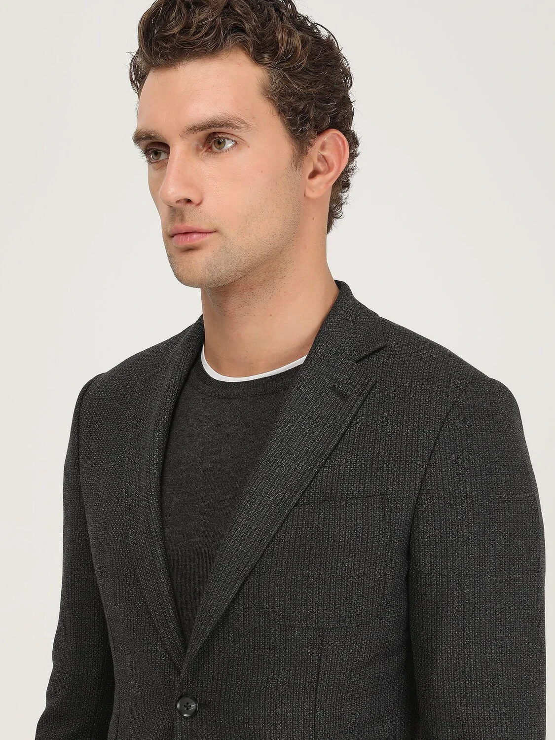 Hard Coal Striped Modern Fit Jacket - 4