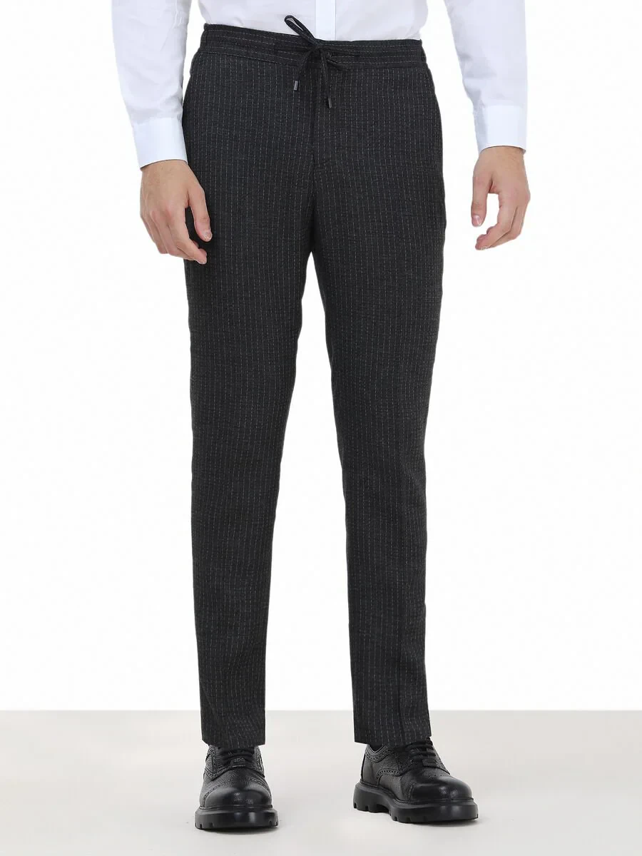 Hard Coal Striped Modern Fit Suit - 6