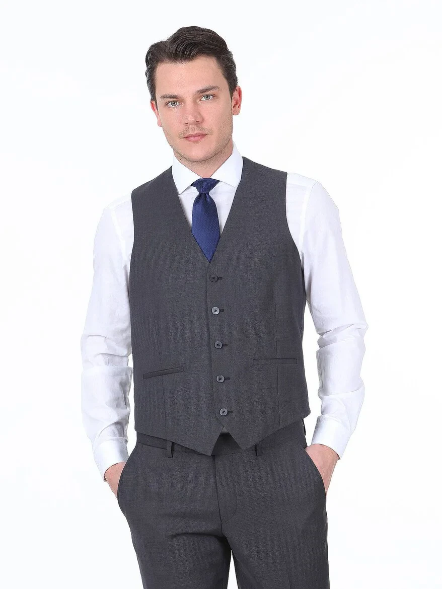Hard Coal Suit With Waistcoat - 3