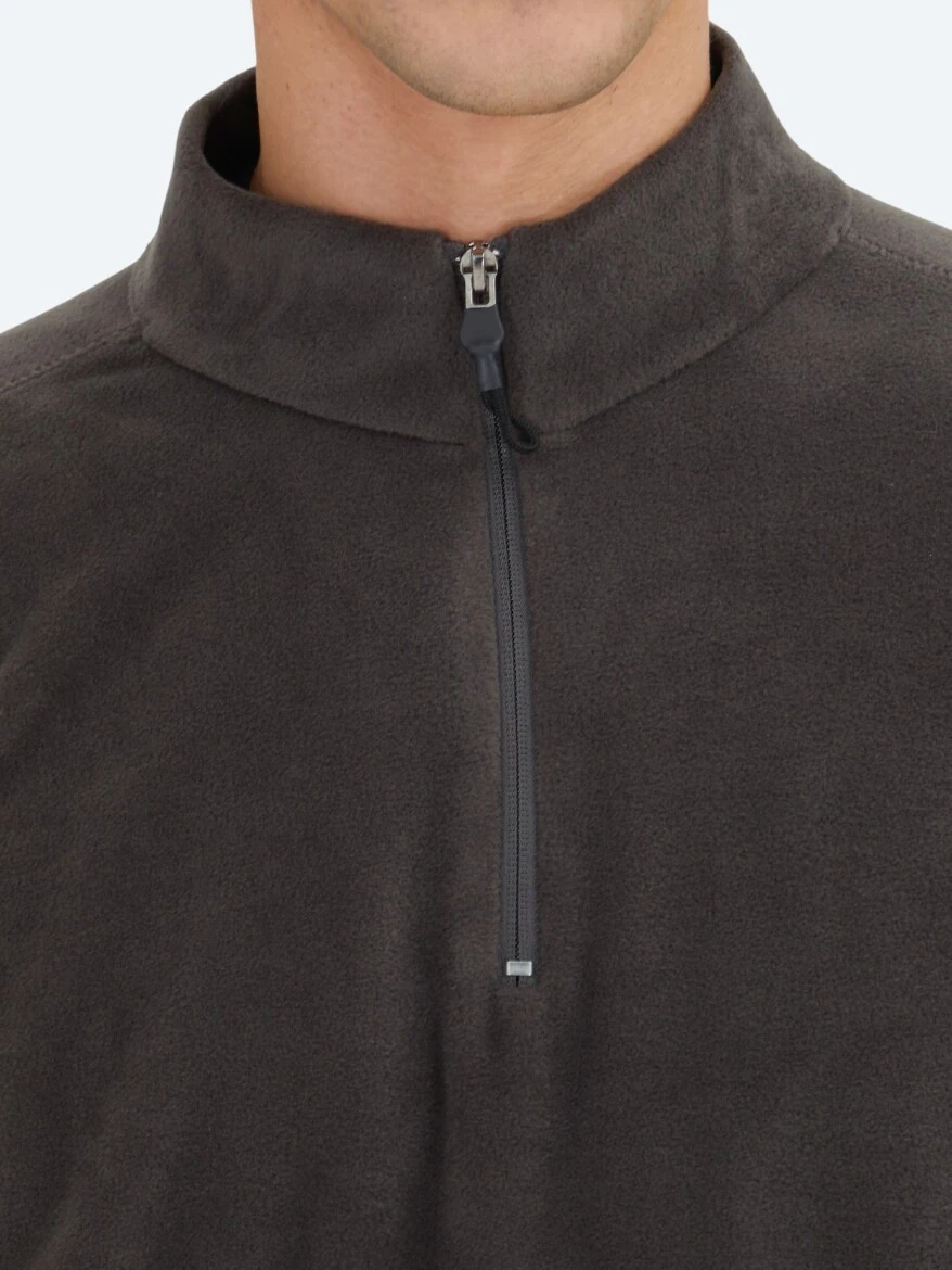Hard Coal Turtleneck Plain Sweatshirt - 3