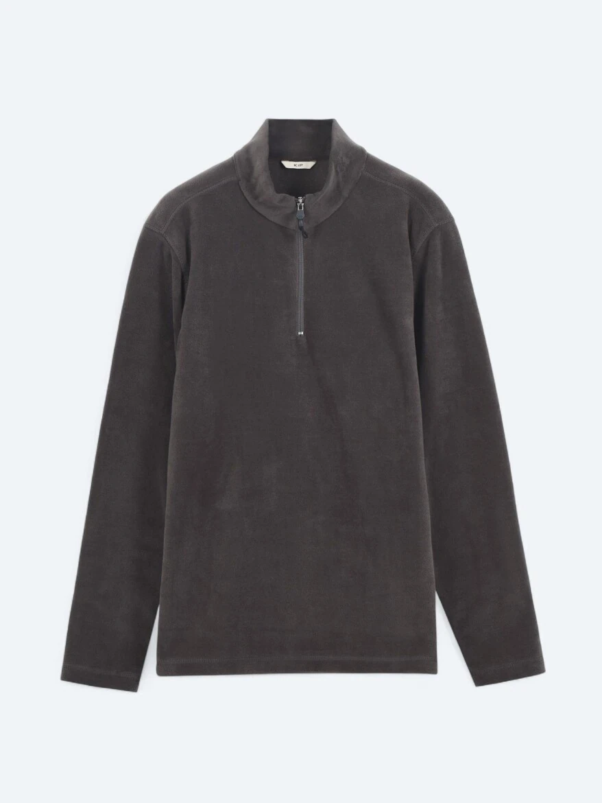 Hard Coal Turtleneck Plain Sweatshirt - 5