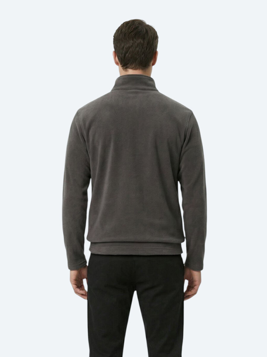 Hard Coal Turtleneck Plain Sweatshirt - 5