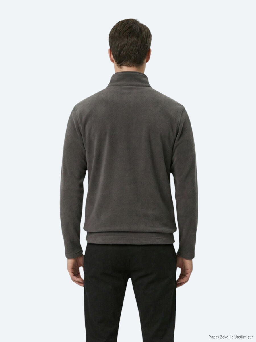 Hard Coal Turtleneck Plain Sweatshirt - 5