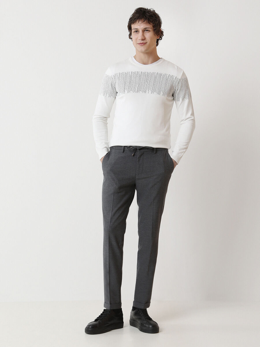 Hard Coal Weaving Jogging Fit Casual Trousers - 3