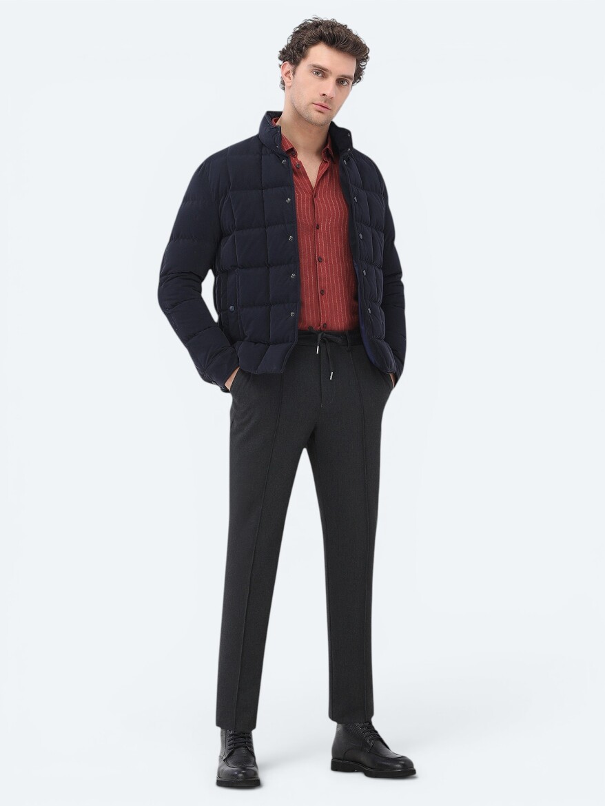 Hard Coal Weaving Jogging Fit Casual Trousers - 3