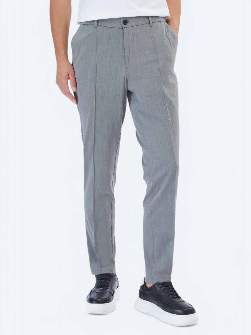 Hard Coal Weaving Jogging Fit Casual Trousers - 2