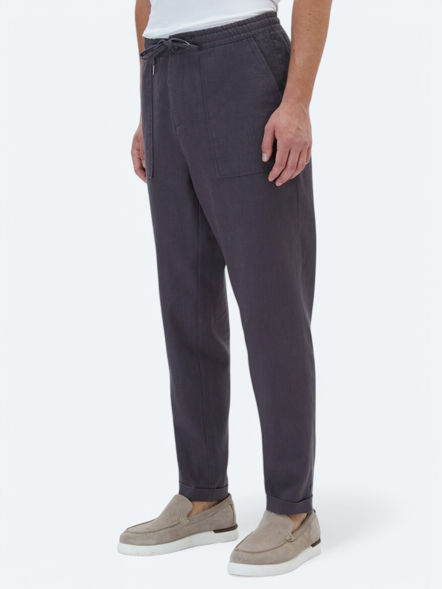 Hard Coal Weaving Jogging Fit Casual Trousers - 2