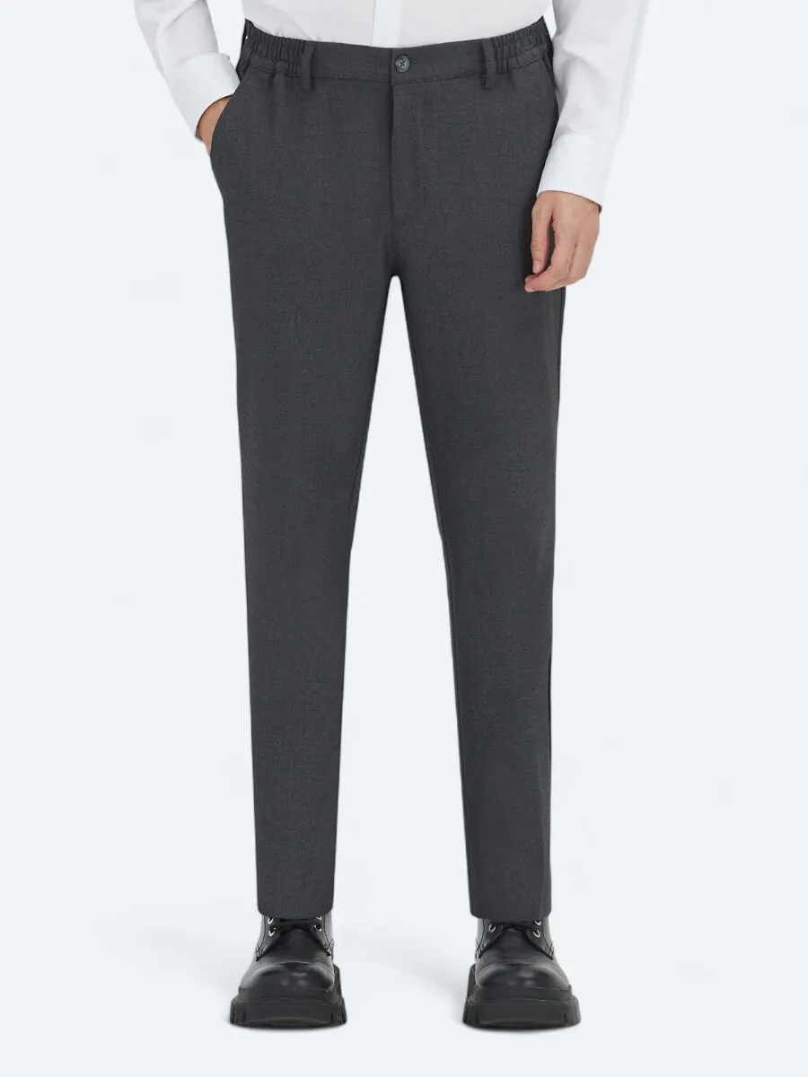 Hard Coal Weaving Jogging Fit Casual Trousers - 2