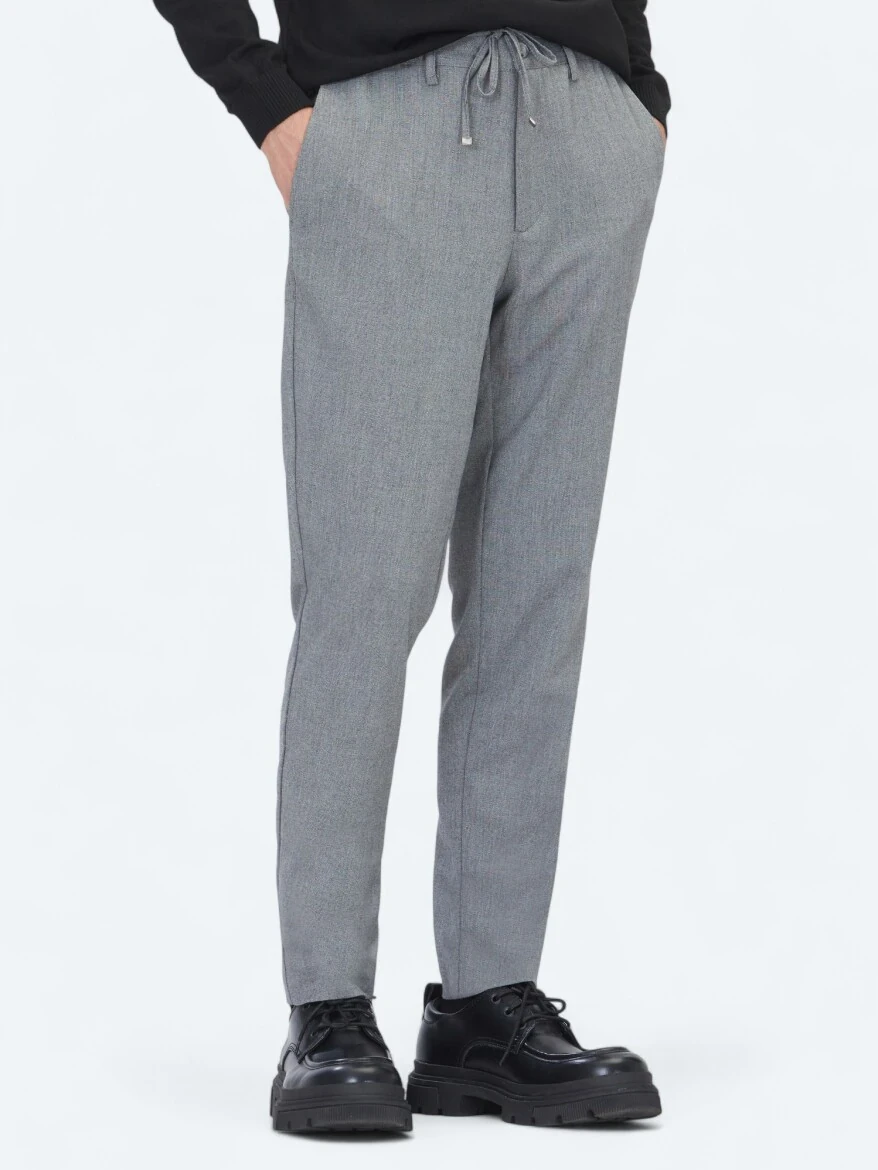 Hard Coal Weaving Jogging Fit Casual Trousers - KİP