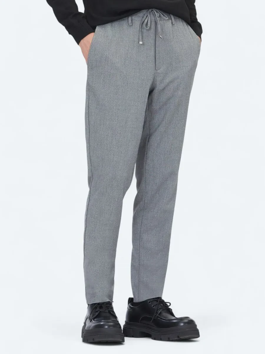 Hard Coal Weaving Jogging Fit Casual Trousers - 2