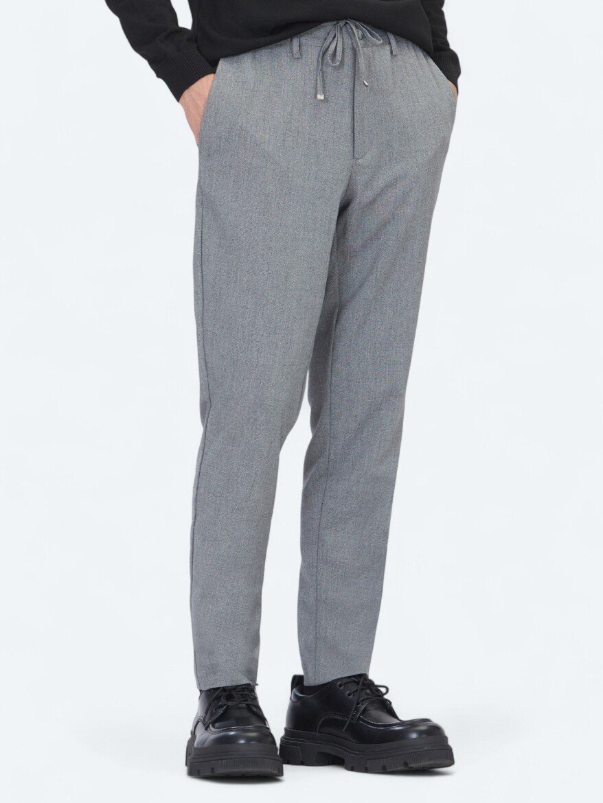 Hard Coal Weaving Jogging Fit Casual Trousers - 2