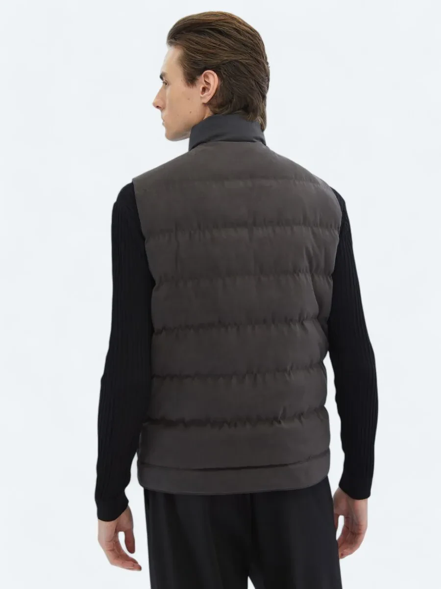 Hard Coal Weaving Puffer Vest - 6