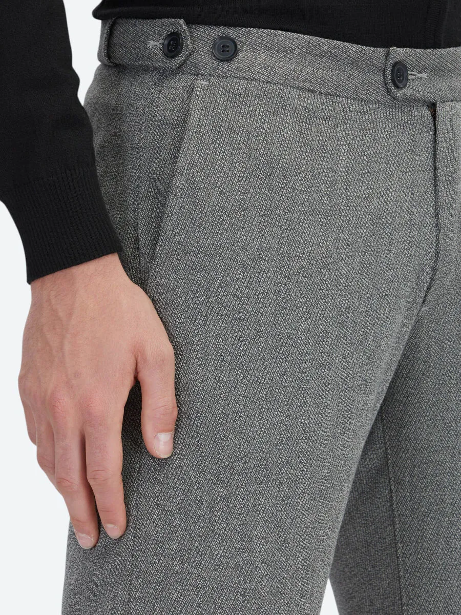 Hard Coal Weaving Regular Fit Casual Trousers - 4