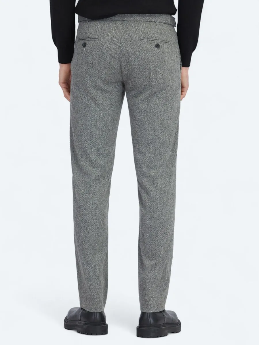 Hard Coal Weaving Regular Fit Casual Trousers - 5