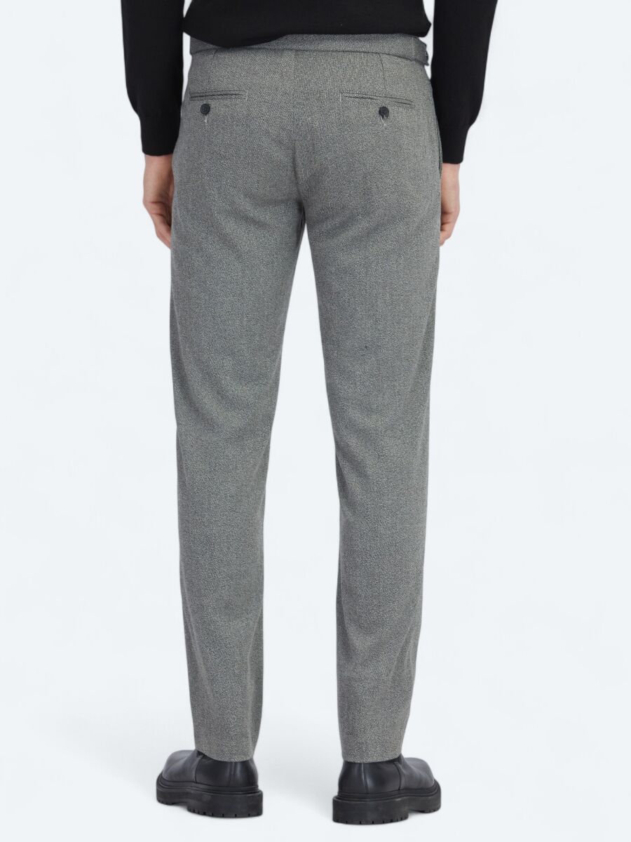 Hard Coal Weaving Regular Fit Casual Trousers - 5