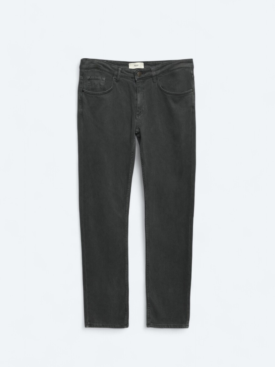 Hard Coal Weaving Slim Fit Casual Cotton Blended Trousers - 5