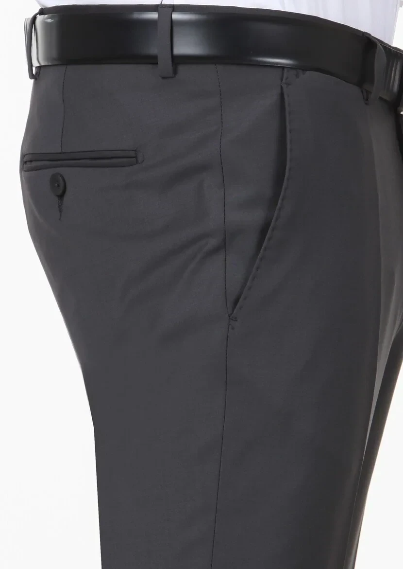 Hard Coal Weaving Slim Fit Classical Wool Blended Trousers - 2