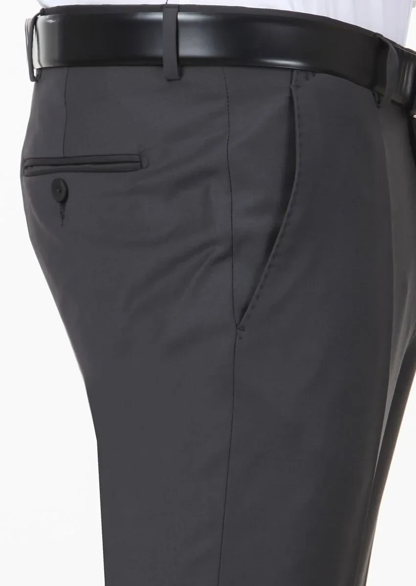 Hard Coal Weaving Slim Fit Classical Wool Blended Trousers - 2